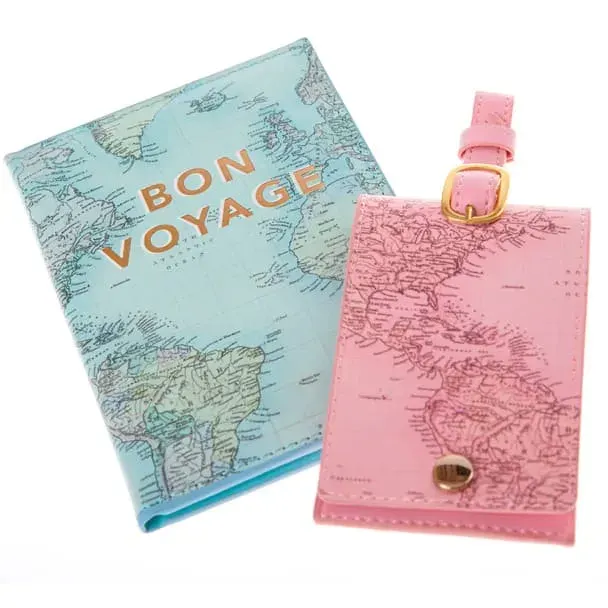 Set Portapasaporte y Etiqueta - Mapa1