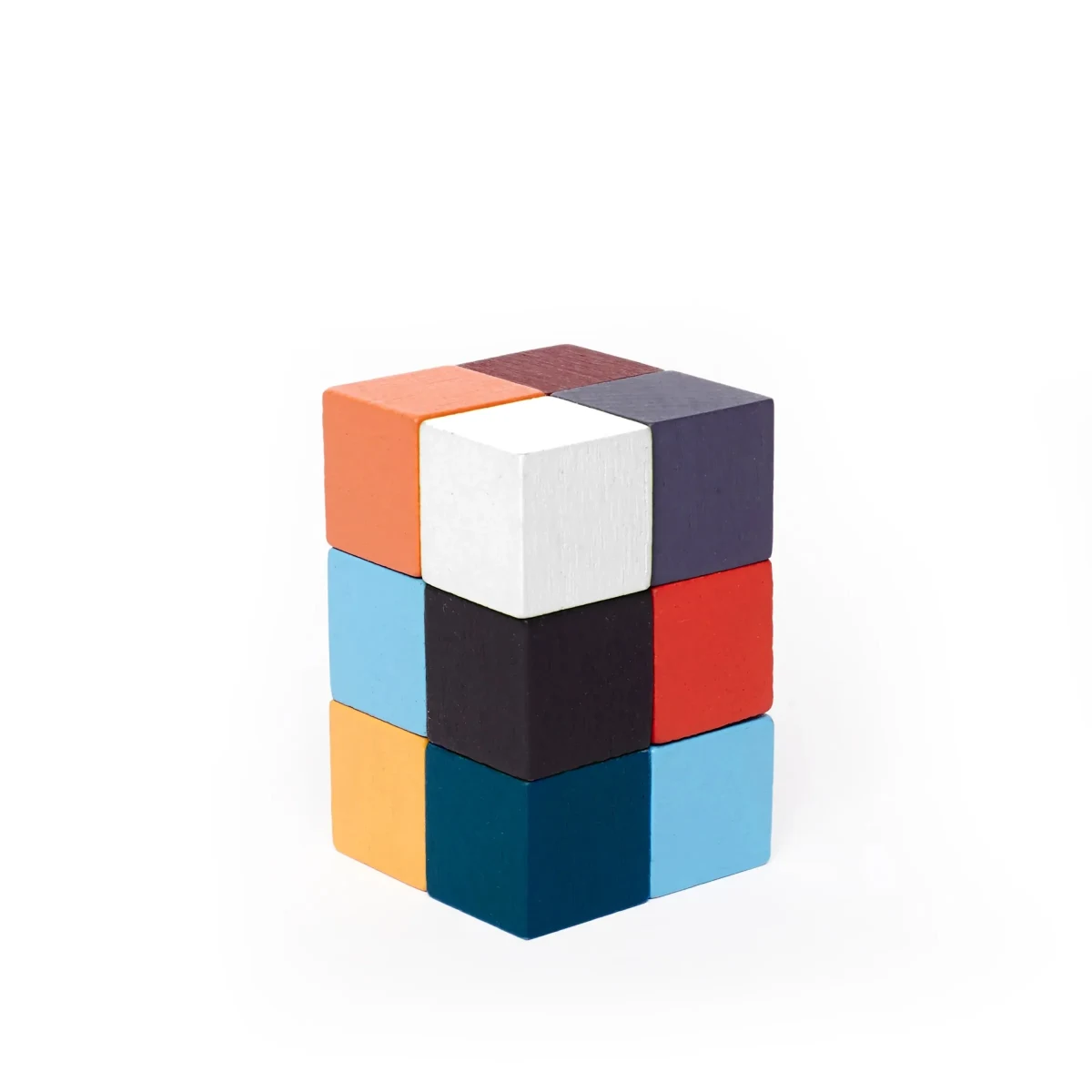 juego Kikkerland cubo armable De Madera 3D1