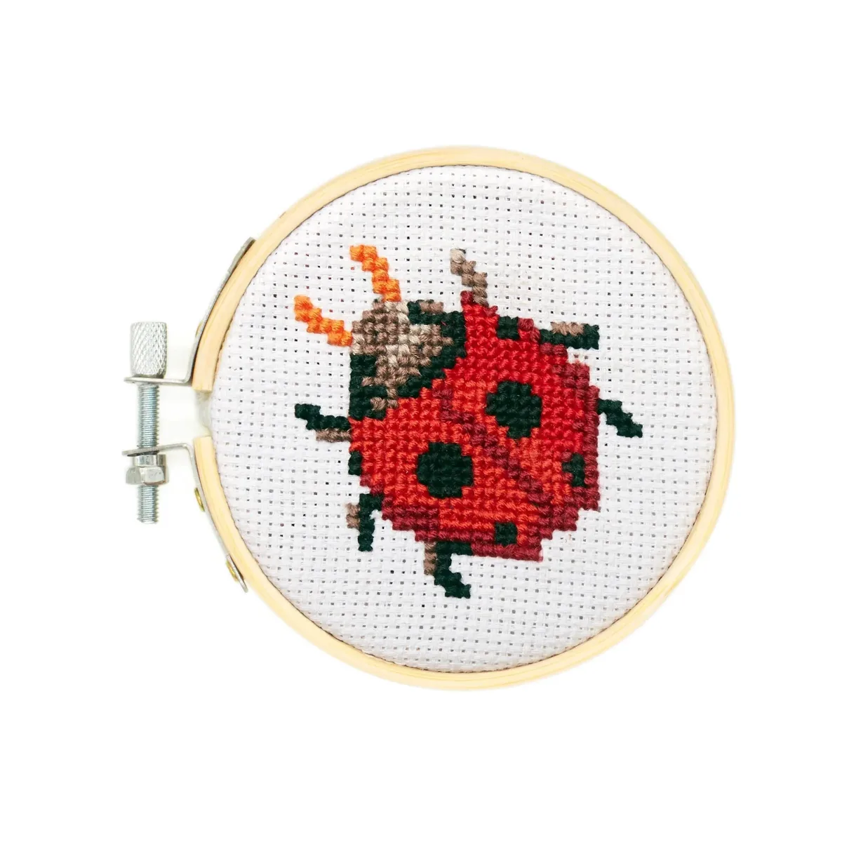 Mini Kit Kikkerland De Bordado Punto Cruz Ladybug1
