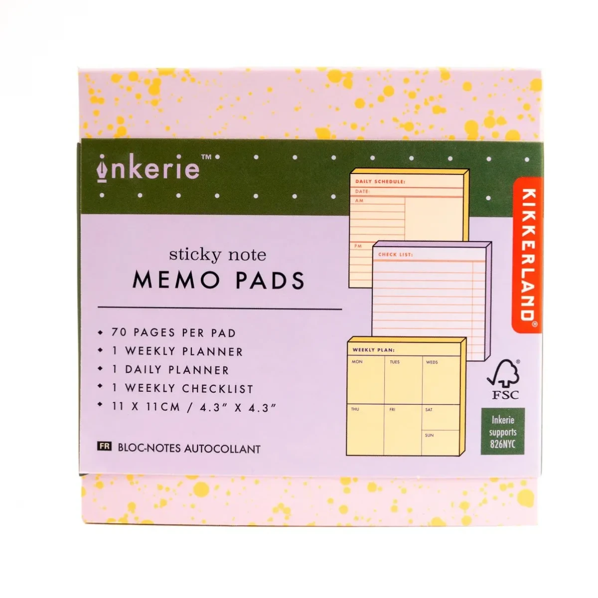 Bloques De Notas Kikkerland Adhesivas Inkerie Set/31