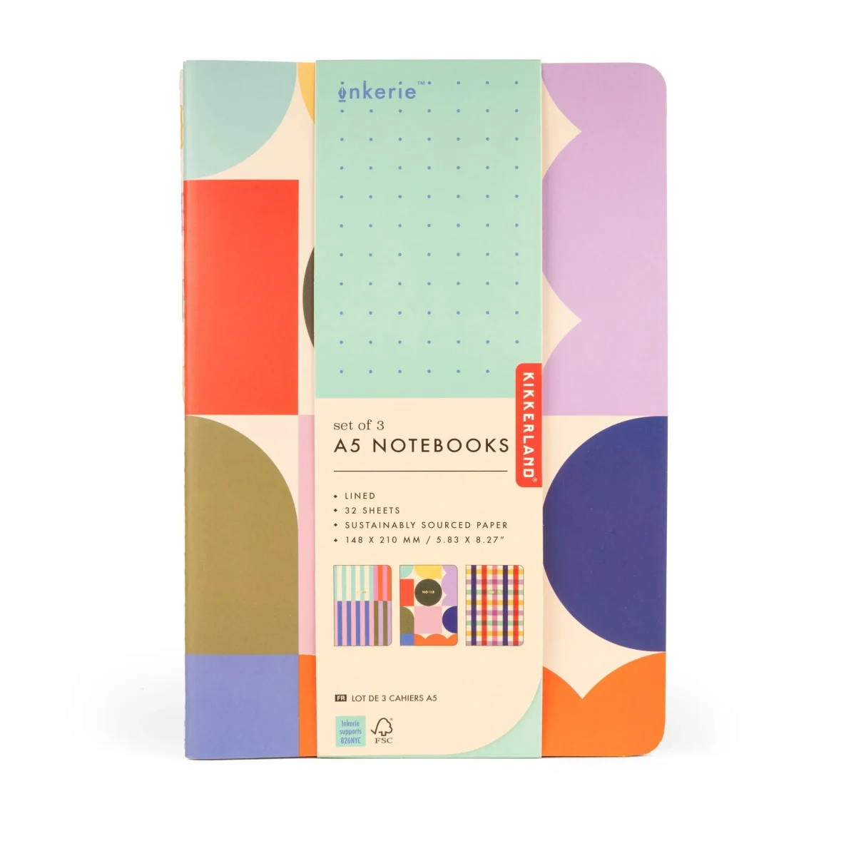 Set Kikkerland De 3 Cuadernos A51