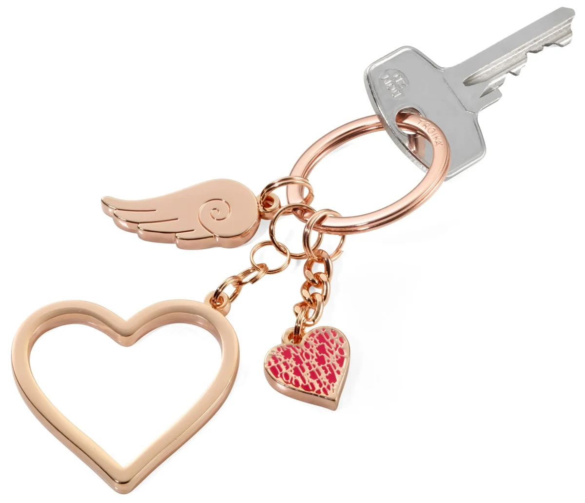 Llavero troika Amor Esta En El Aire Oro Rosa1