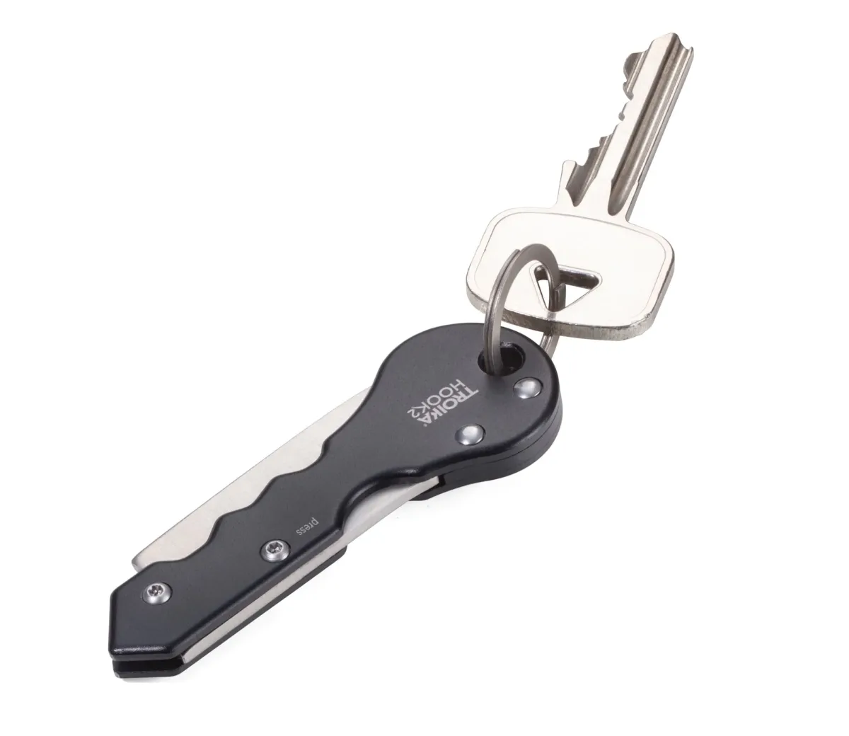 Llavero Troika y Cuchillo para paquetes, negro1