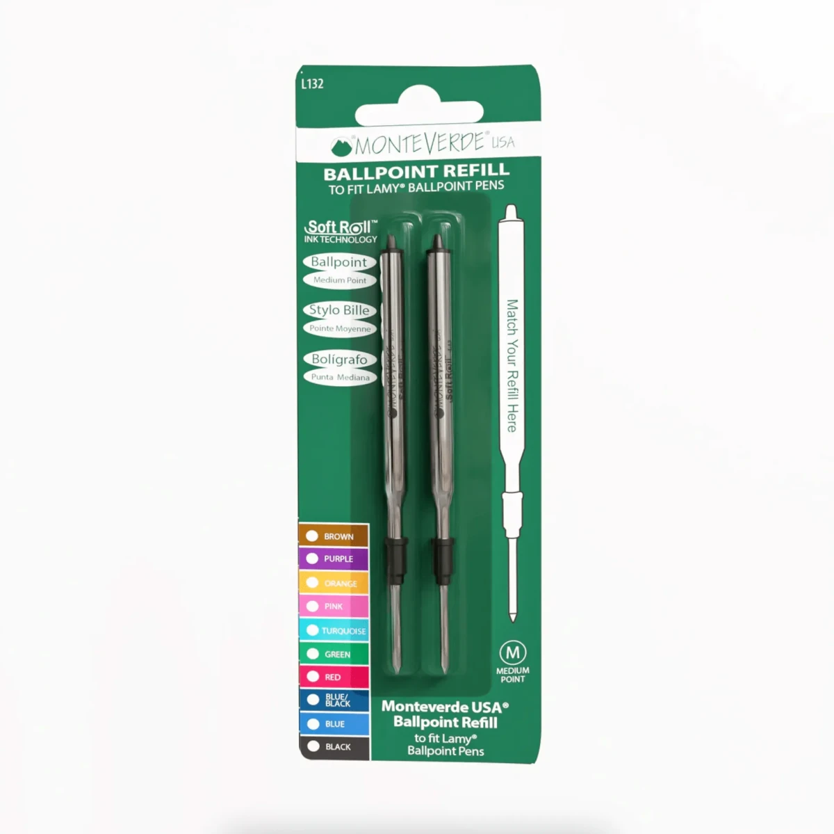 Repuestos Monteverde De Bolígrafo Soft Roll Para Bolígrafos Lamy - Blíster 2 Rosa1