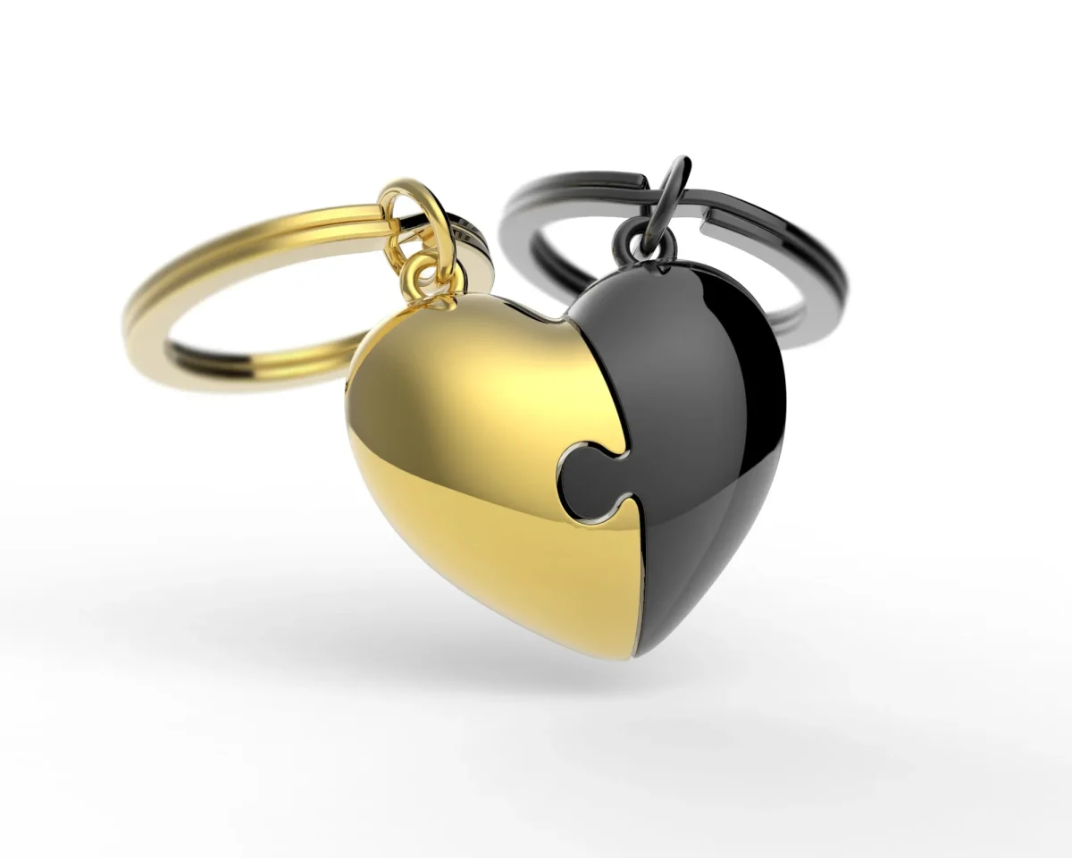 Metalmorphose® Llavero Vectorbox - Dos Corazones1
