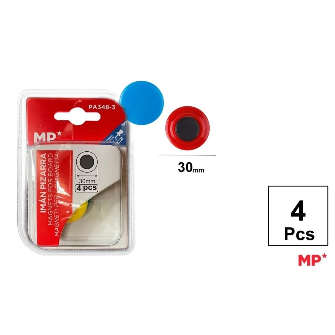 Set 04 Unidades Imanes Circulares 30mm Madrid Papel1
