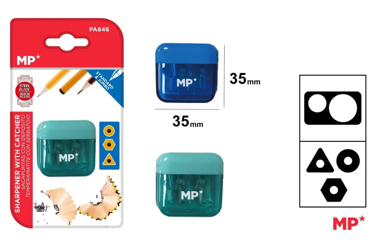 Sacapuntas Doble Con Tapa Y Depósito (MP)1