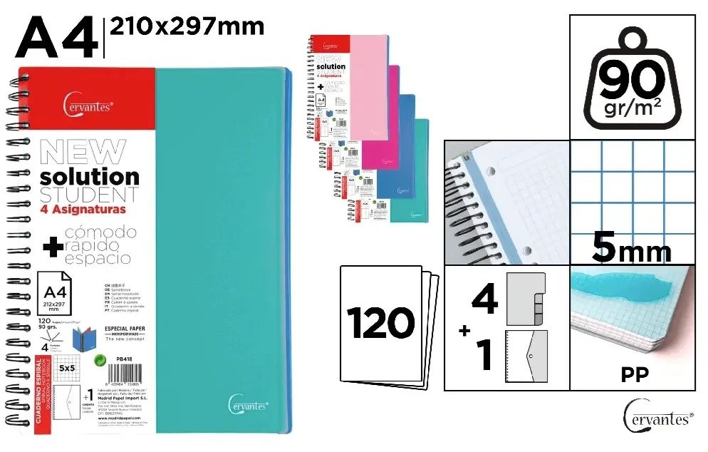 CUADERNO Cervantes A4 120 HOJAS Y 4 TAPAS.2