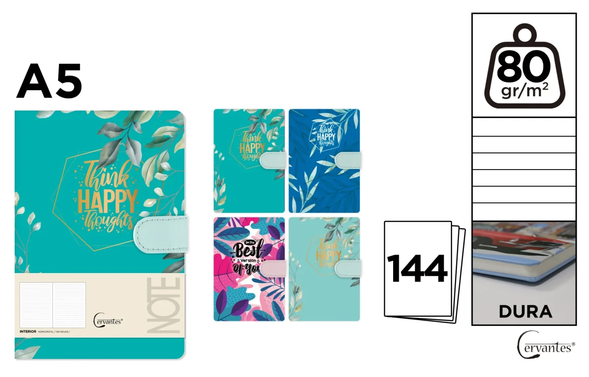 Cuaderno De Notas Happy 13.4 X 19 Cm (MP)1