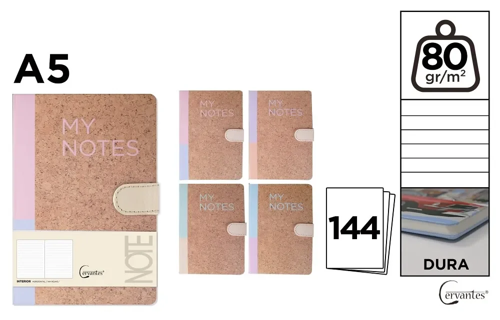 Cuaderno De Notas Corcho 13.4 X 19 Cm (MP)1