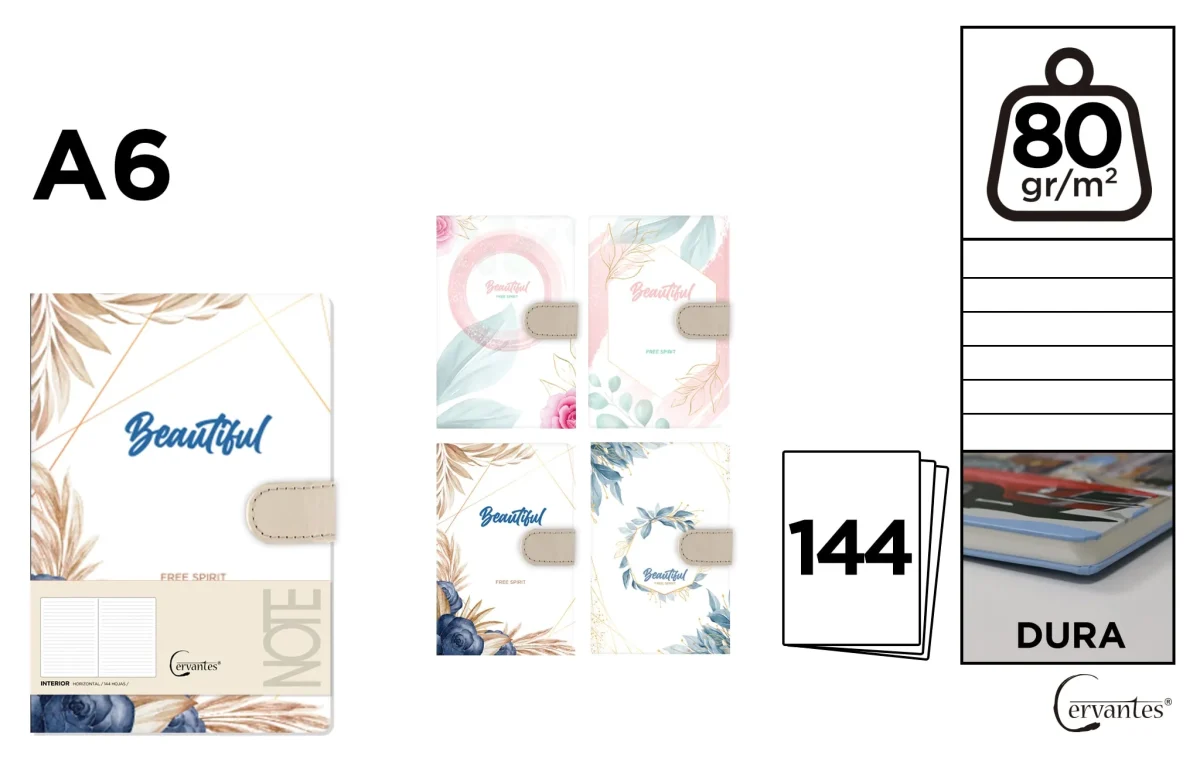 Cuaderno De Notas Diseños (19) 9.7 X 14.4 Cm (MP)1