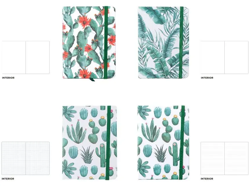 Cuaderno De Notas A6 Forrado Diseño Cactus T/D X 96 Hjs (MP)1