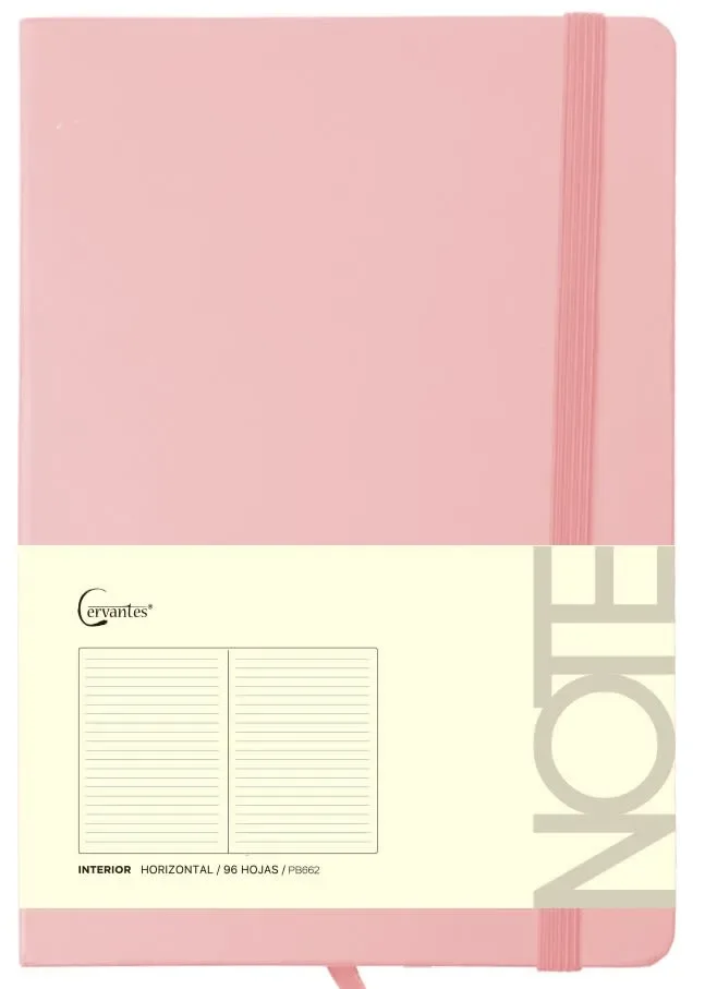 CUADERNO DE NOTAS Cervantes TAPA FORRADA CORAL PASTEL A61