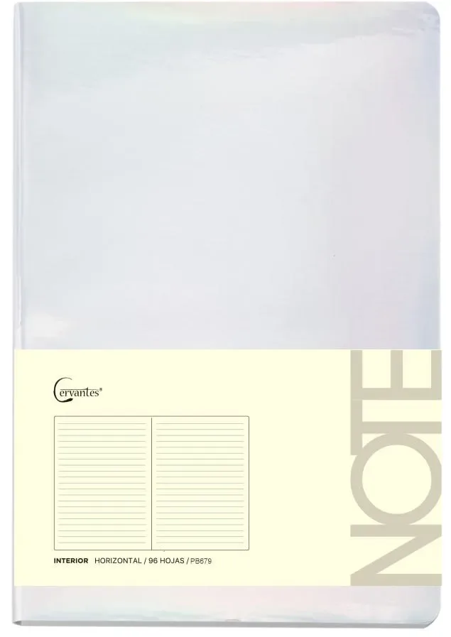 Cuaderno A5 C/Elastico Marca Cervantes Color Gris metalizado1
