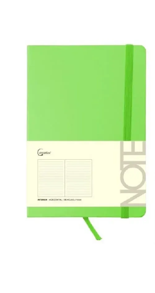 Cuaderno de Notas, Marca Cervantes Color Verde Lima A51