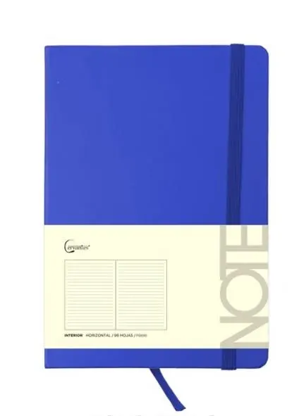 Cuaderno Tapa Dura, A5 Marca Cervantes, Color Azul Oscuro1