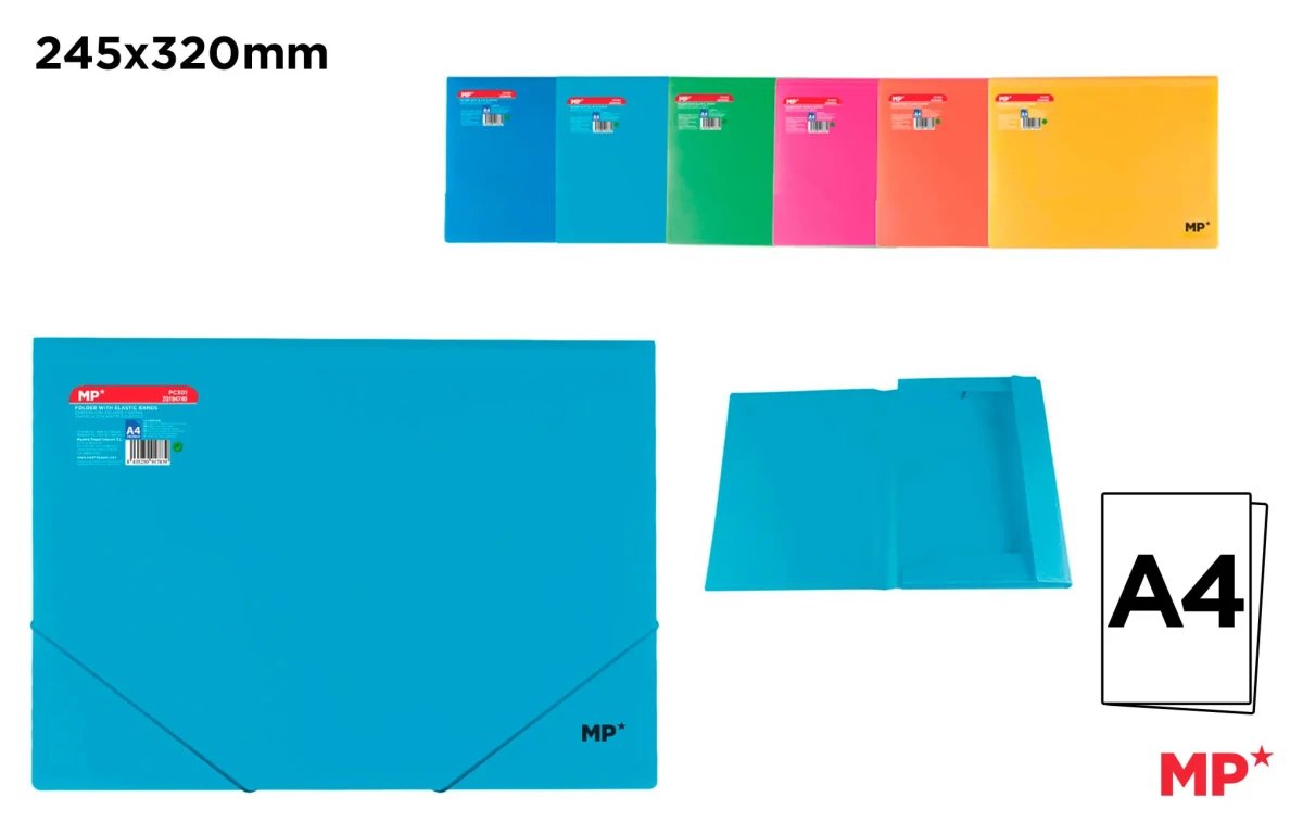 Carpeta Con Solapa Y Goma A4 Fluorescente (MP)1
