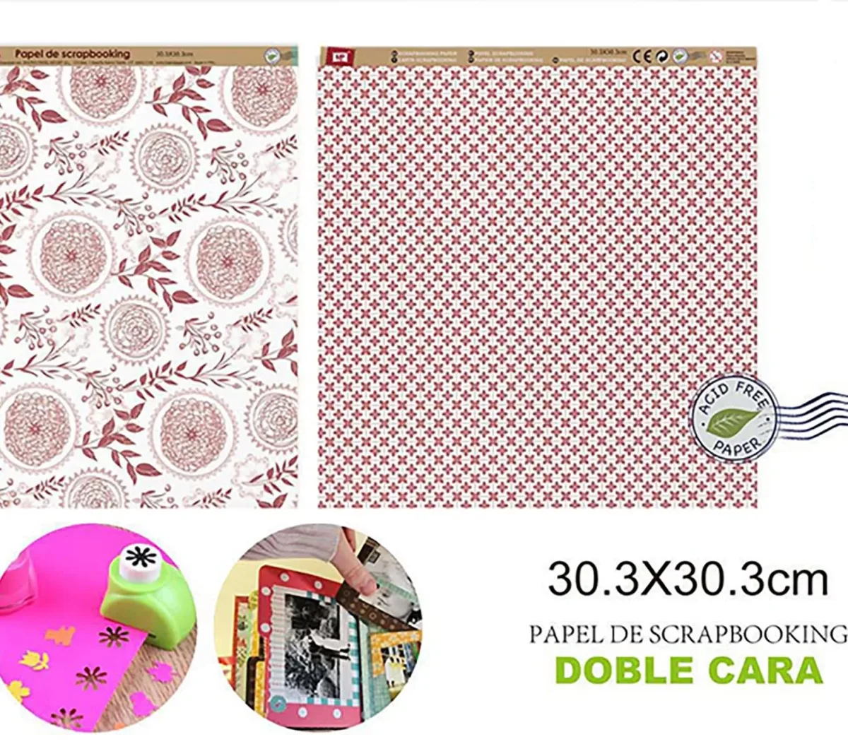Papel De Scrapbooking Doble Cara Mandalas/Estrellas1