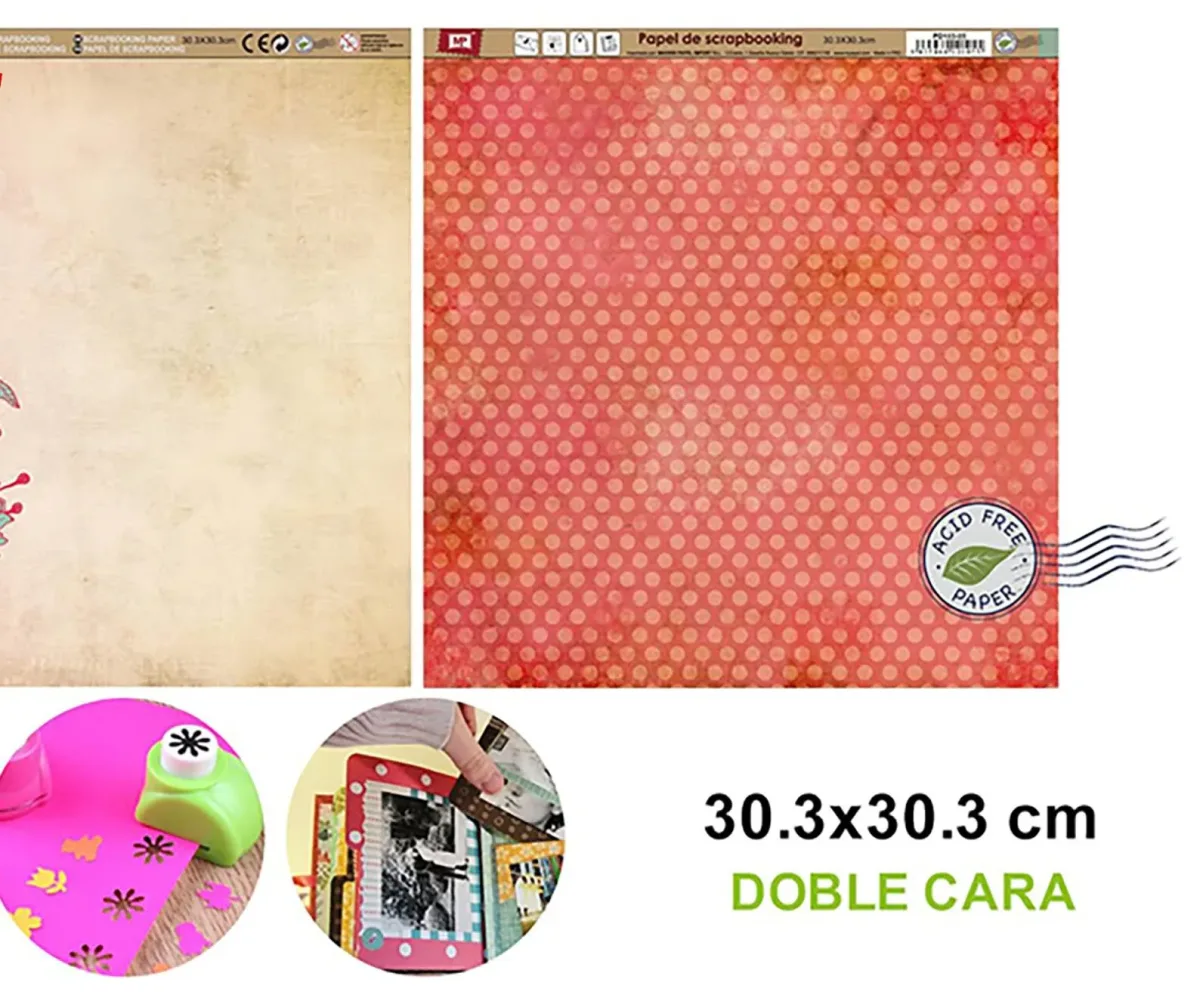 Papel De Scrapbooking Doble Cara Marmoleados Antiguos1