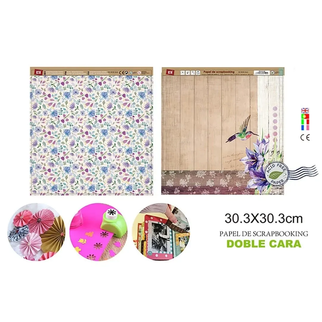 Papel De Scrapbooking Doble Cara Maderos 30.3X30.3Cmdo1