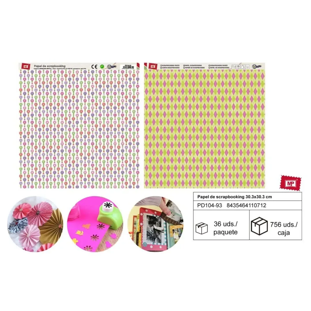 Papel De Scrapbooking Doble Cara Modelos Surtidos1