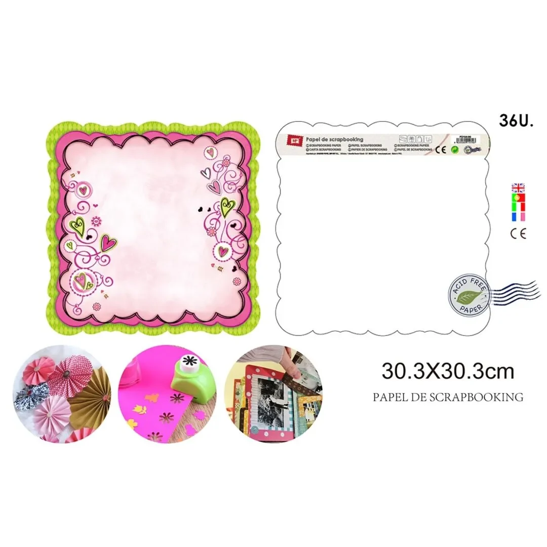 Papel De Scrapbooking Doble Cara Bordes Clasicos 30.3X30.3Cm1