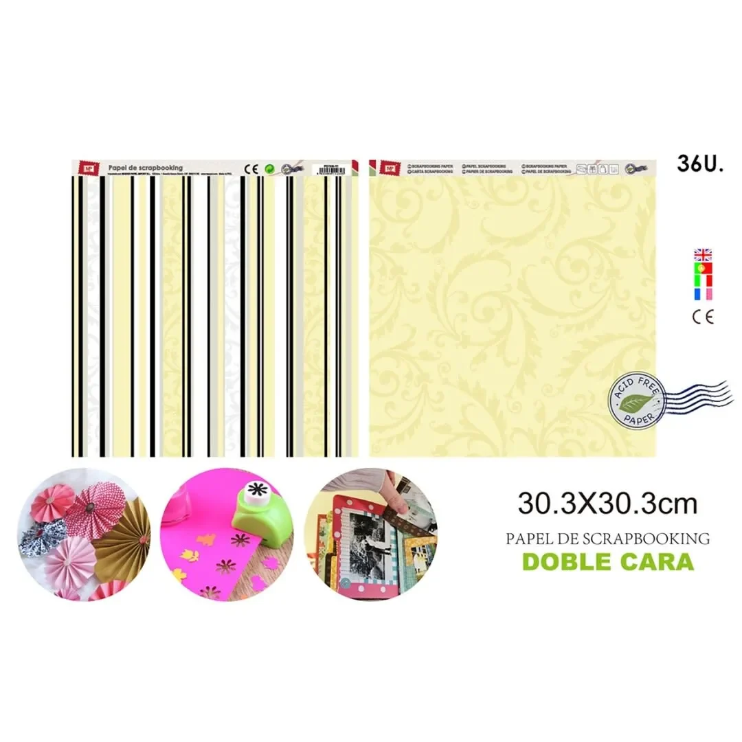 Papel De Scrapbooking Doble Cara Mezclas Clasicas1