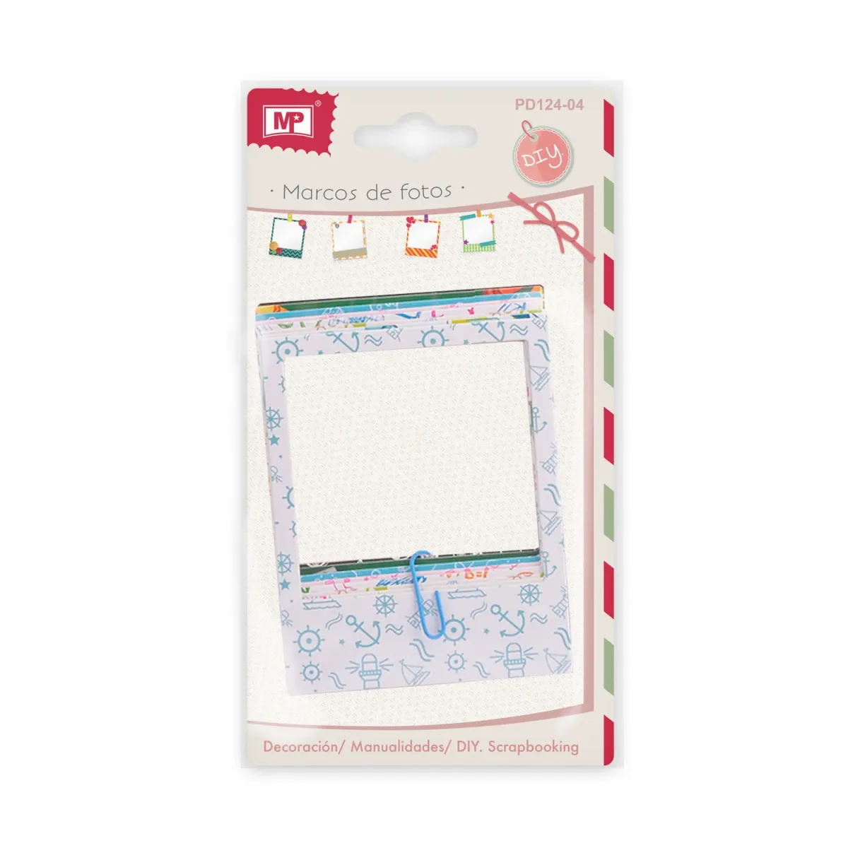 Marcos De Fotos Decorados Variados 10x8cm 8Uds Marca Madrid Papel Color Variado(MP)1