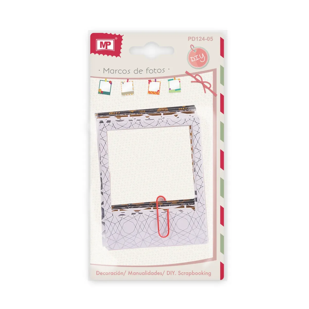 Marcos De Fotos Decorados Detalles Metalizados 10x8cm 8Uds Marca Madrid Papel Color Variado(MP)1