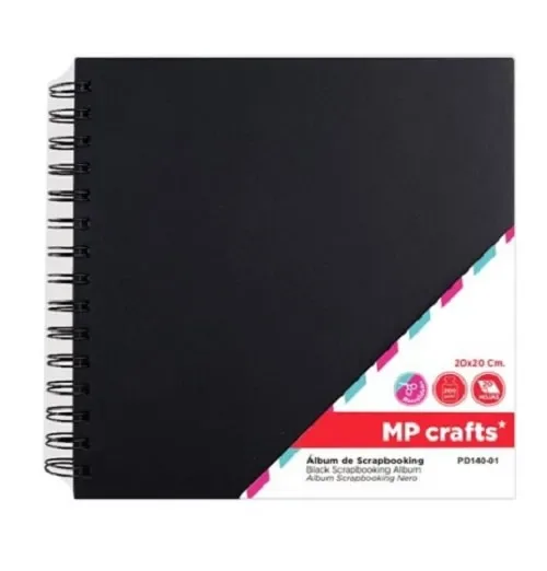 Croquera Anillada Scrapbooking Crafts, Color Negro, Marca MP1