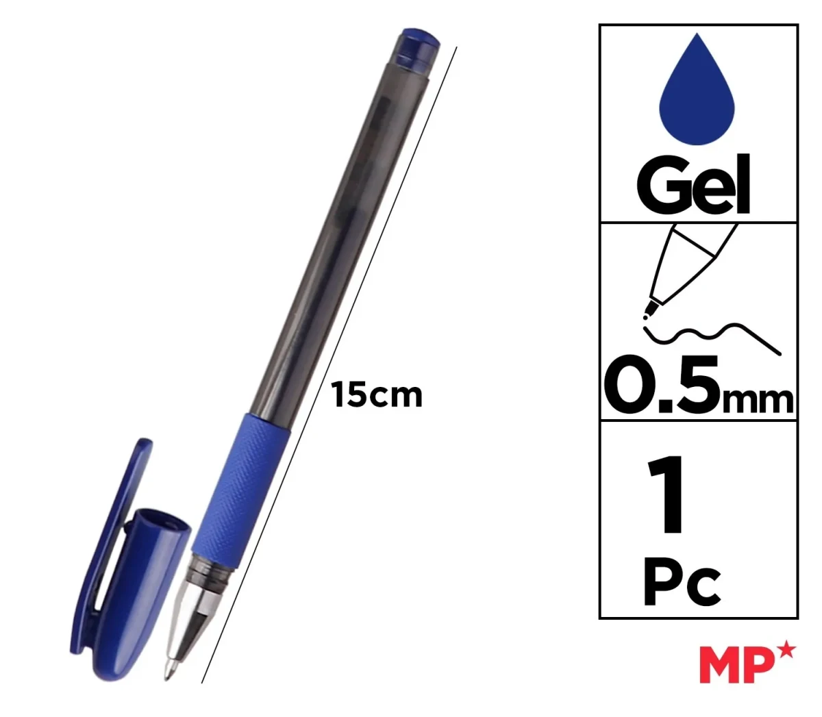 Bolígrafos De Tinta De Gel Azul Punta 0.5Mm1