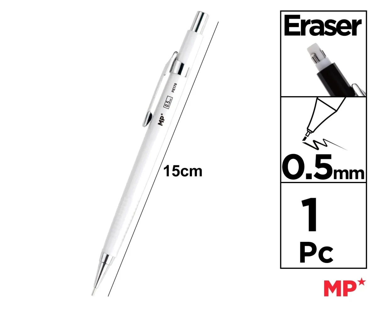 Portaminas Metálico 0.5Mm Blanco1
