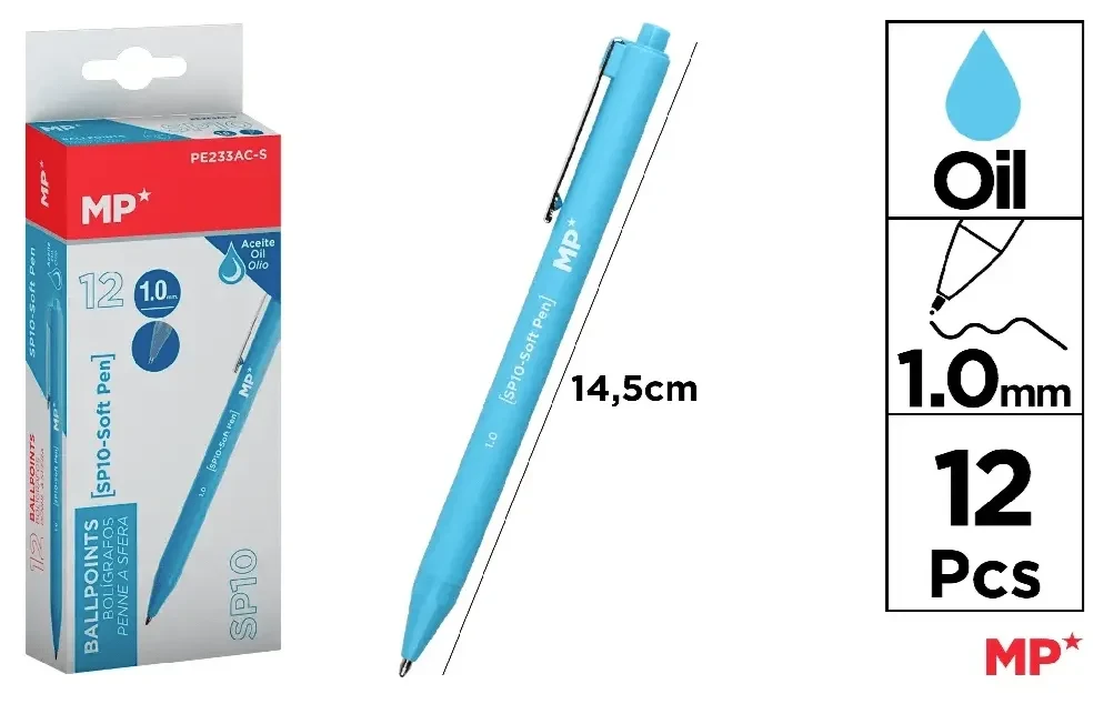 BOLÍGRAFO Madrid Papel TINTA ACEITE 1.0 mm AZUL CLARO1