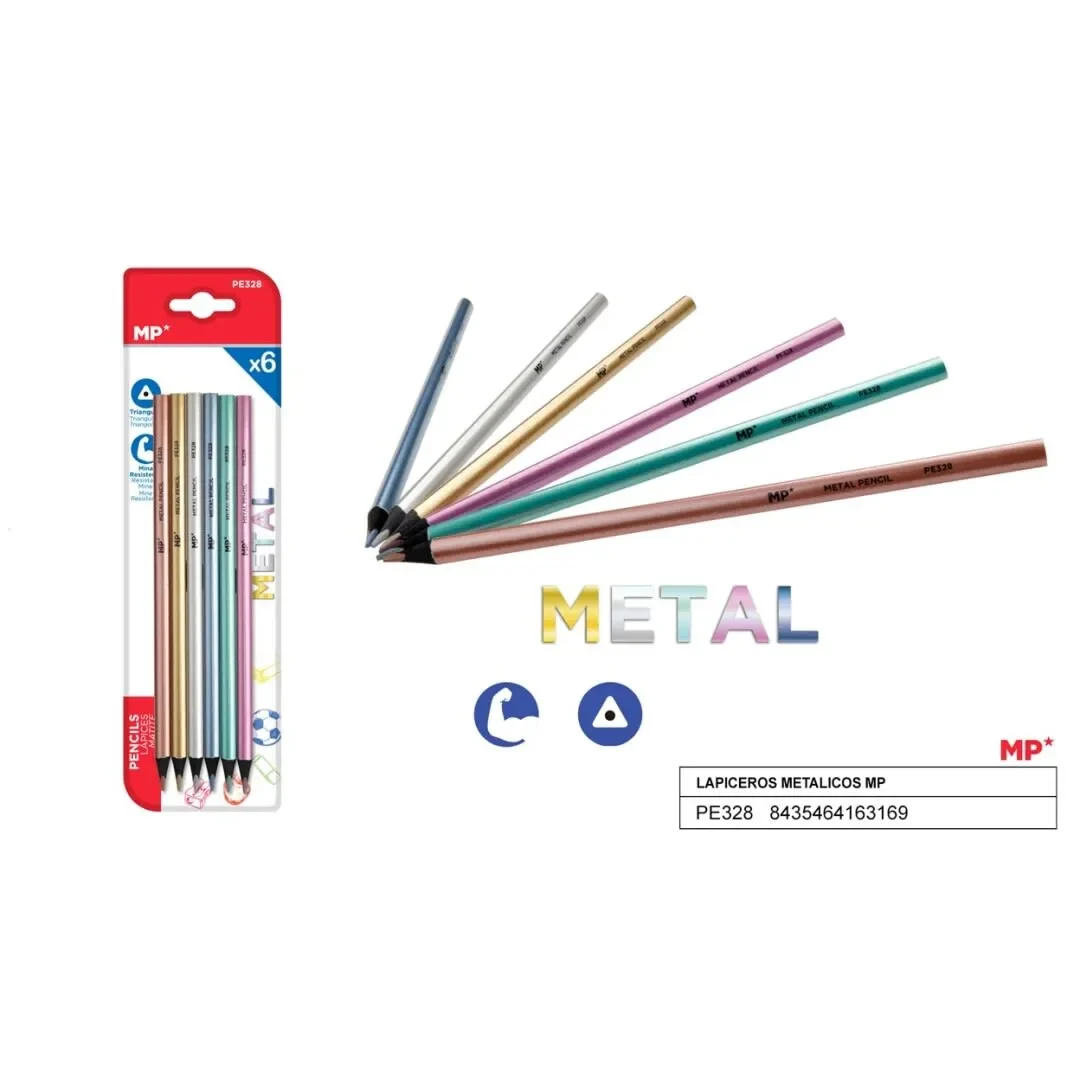 Lapices De Colores Metalicos x6 uds Color Surtido1