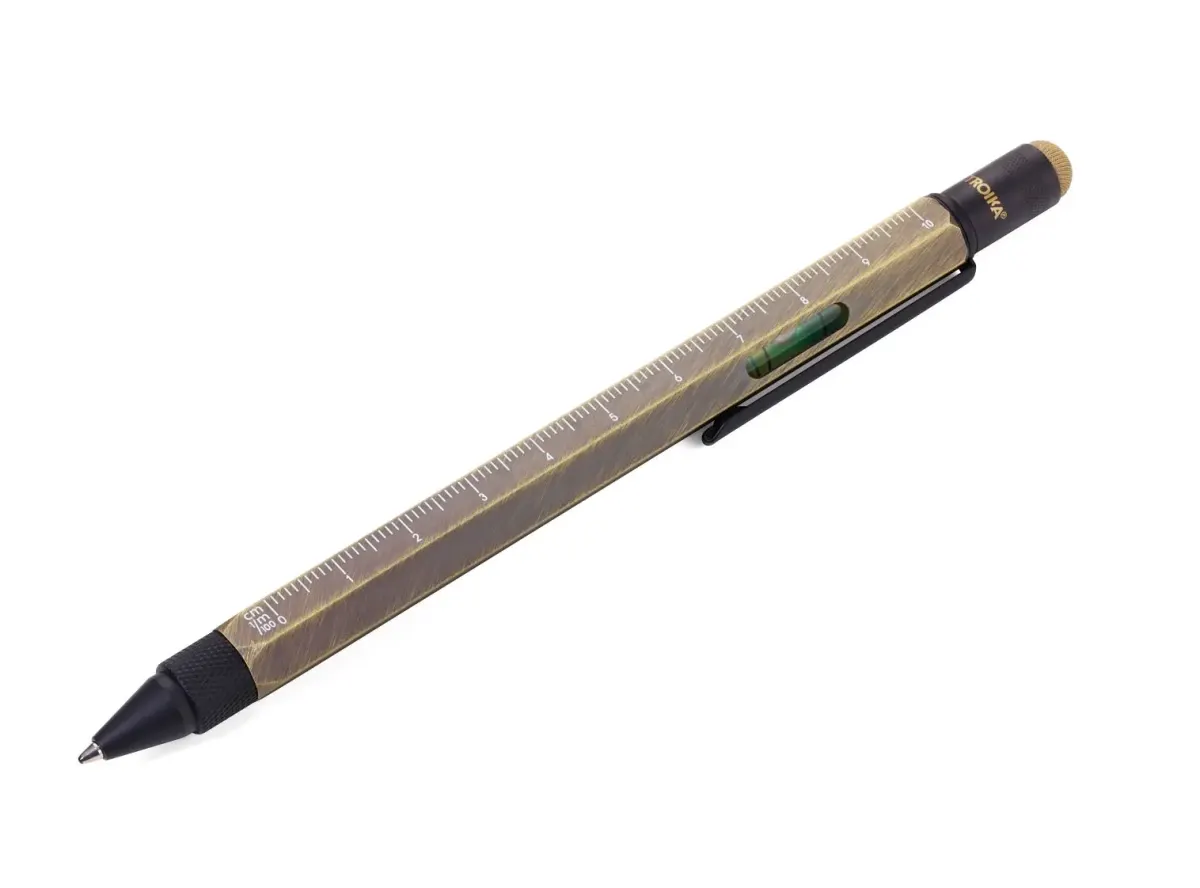 Boligrafo Troika Construcción multifuncional Original Negro-Dorado1