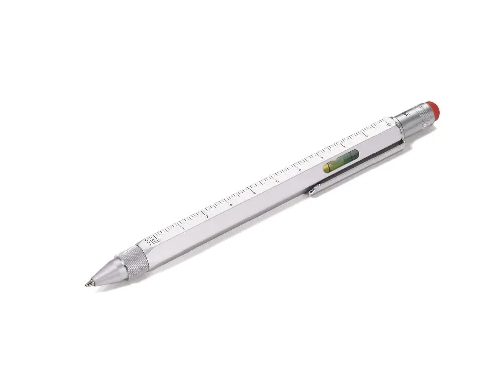 Boligrafo Troika Construcción multifuncional Original Plata/Rojo1