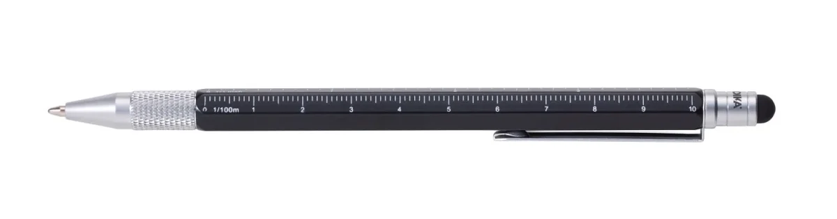 Boligrafo Troika Construcccion multifuncional Slim negro1