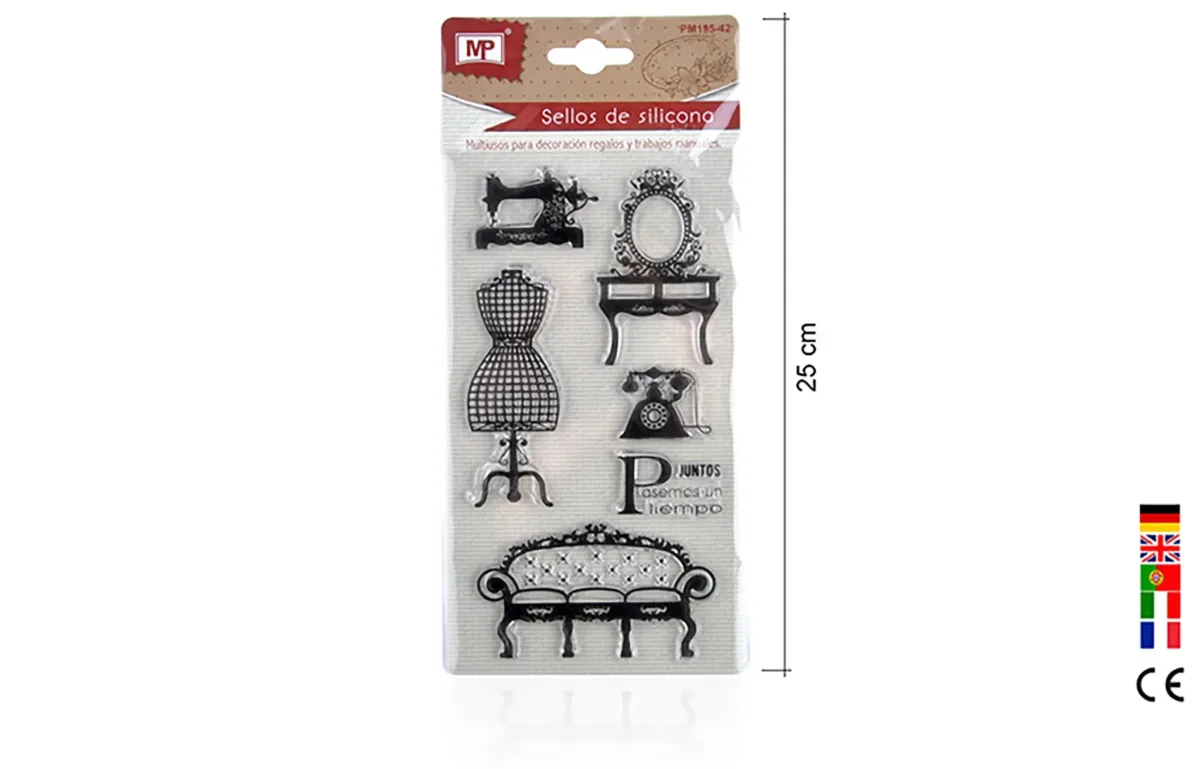 Set De Timbres De Silicona P/Scrapbooking #42 Costurado1