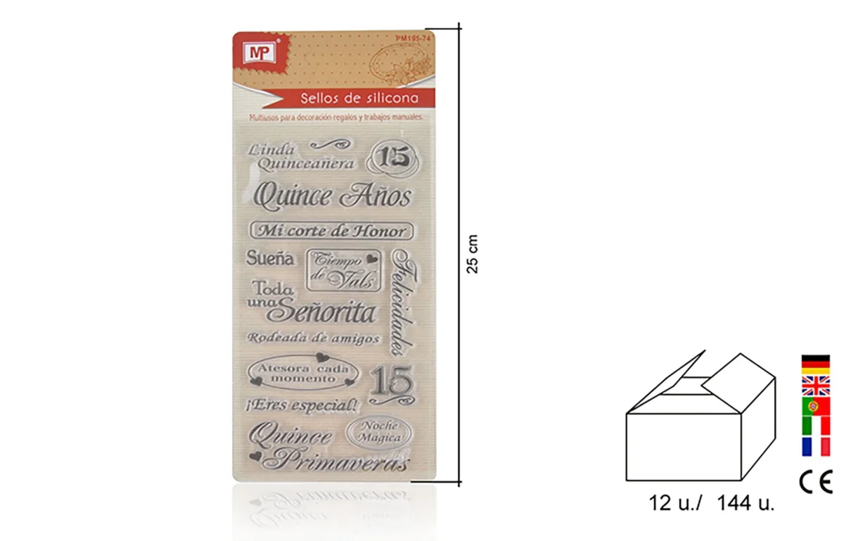 Set De Timbres De Silicona P/Scrapbooking #74 Quinceañerado1