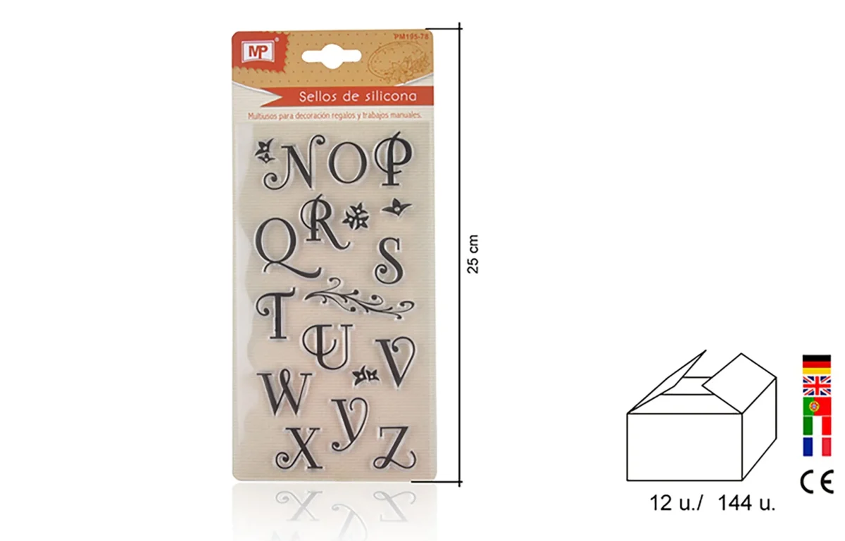 Set Timbres De Silicona P/Scrapbooking #78 Letras Elegantes1