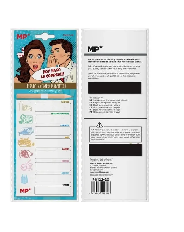 Block De Notas Magnético, Diseño Personas, Madrid Papel1