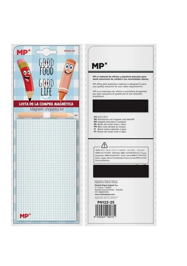 Block De Notas Magnético Diseño Lapices Marca Madrid Papel1