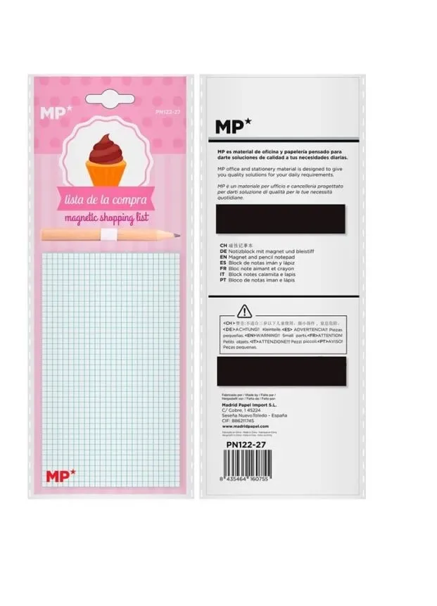 Block De Notas Magnético diseño Cupcake Marca Madrid Papel1