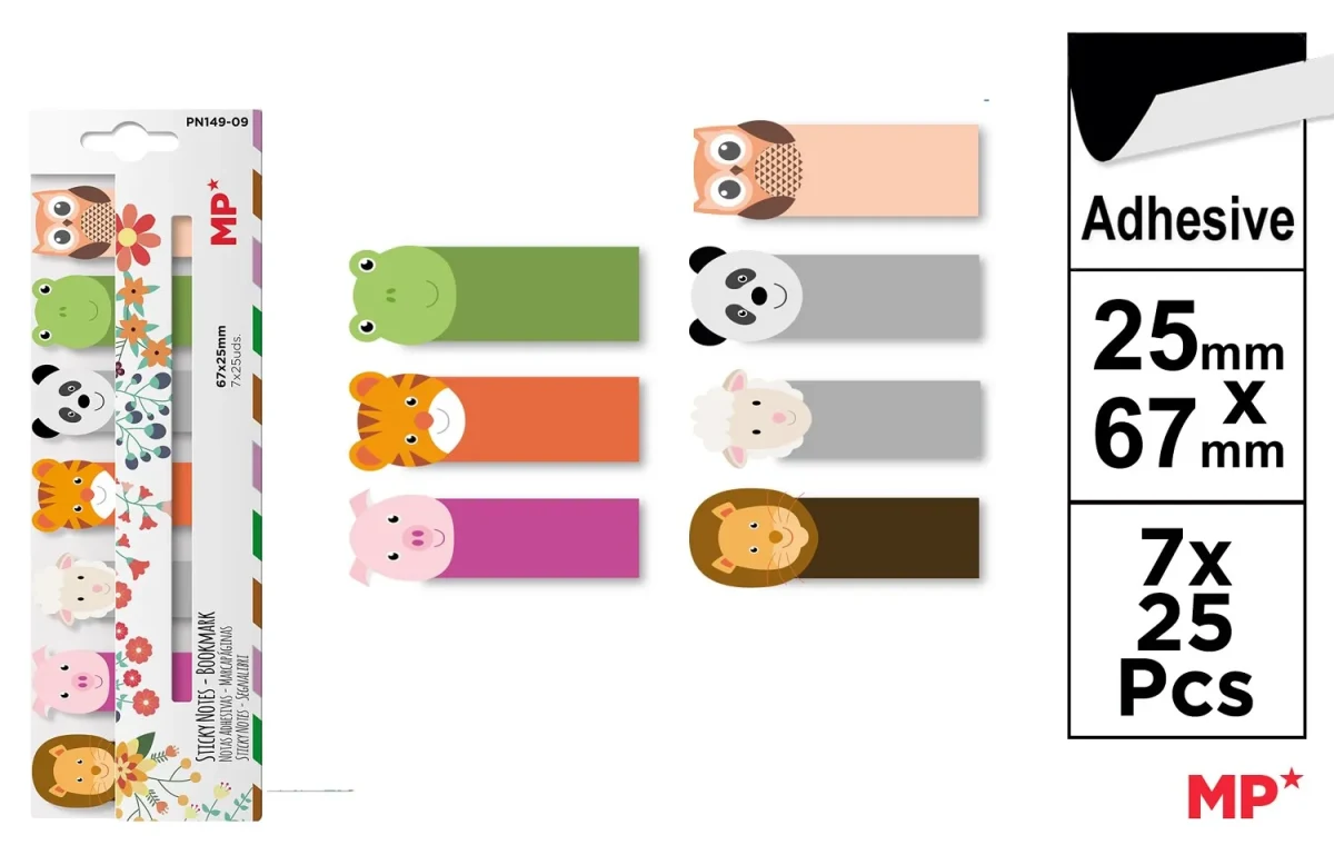 Set Notas Adhesivas Diseños De Animalitos 67x23mm1