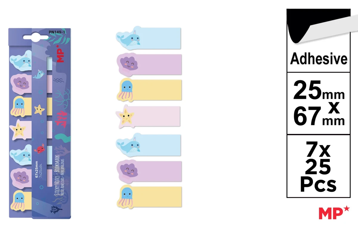 Notas Adhesivas Decoradas Animales Marinos (MP)1