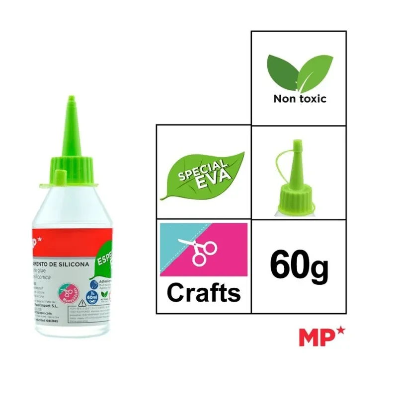 Pegamento De Silicona Liquida X 60ml Marca MP Crafts Color Variado (MP)1