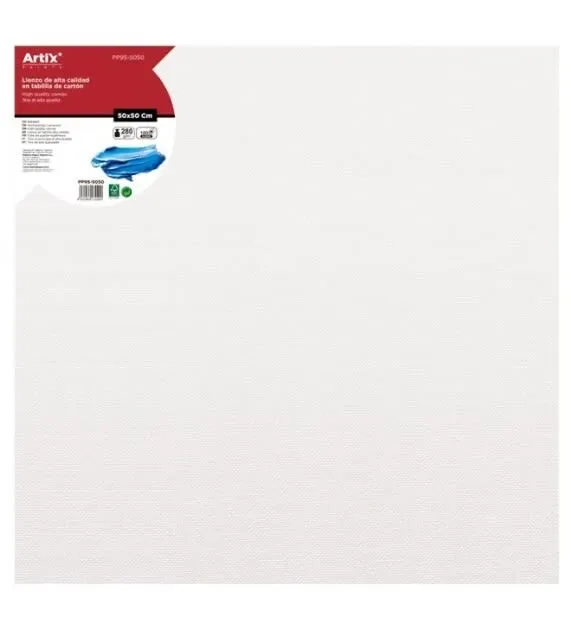 Bastidor Para Oleo Y Acrilico 50x50x0.3cm Marca Artix1