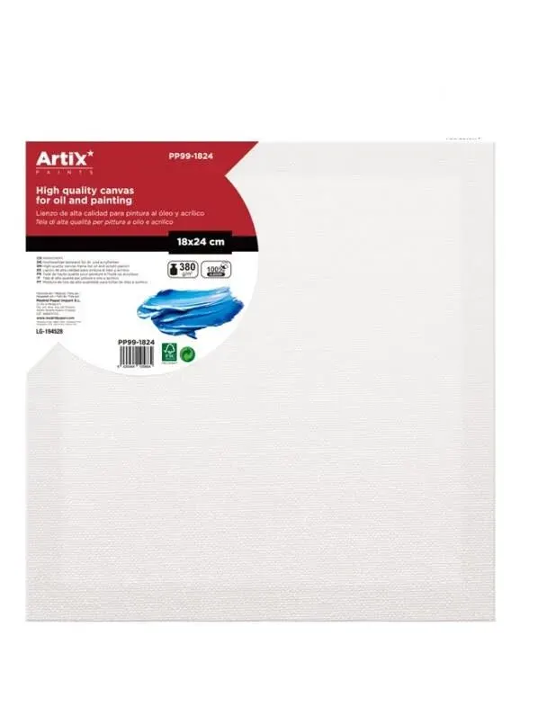 Bastidor de Oleo Y Acrilico 18x24x3.5cm 380G/m Marca Artix1
