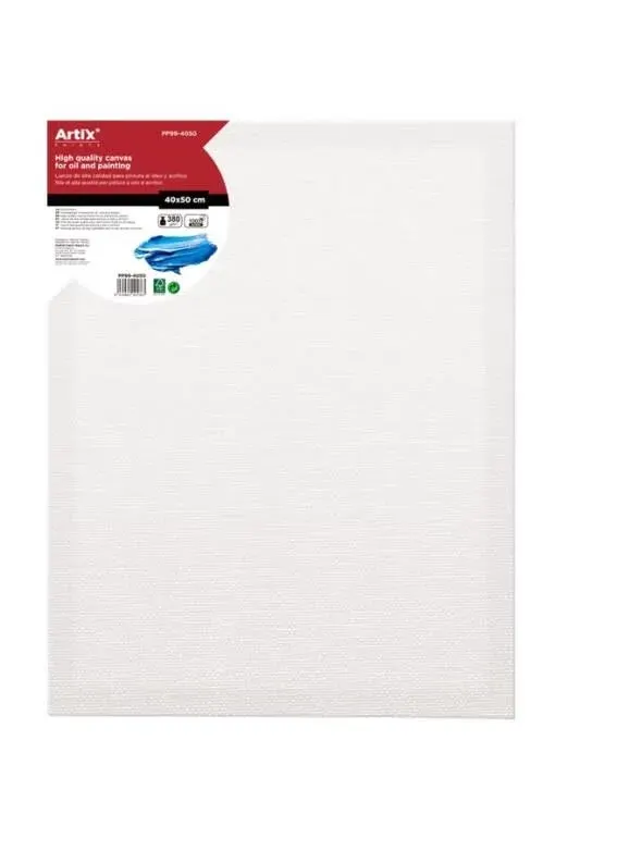 Bastidor Para Oleo, Acrilico 40x50x3.5cm 380G/m Marca Artix1