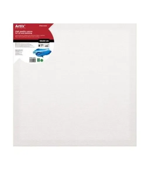 Bastidor de Oleo y Acrilico 50x50x3.5cm 380G/m2 Marca Artix1